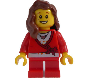 LEGO Christmas Boom Girl met Freckles minifiguur