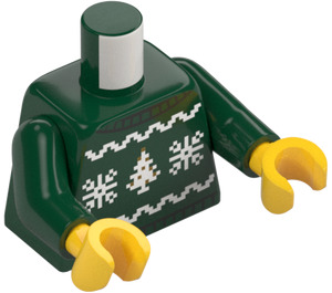 LEGO Jul Träd Holiday Tröja Kropp (973 / 76382)