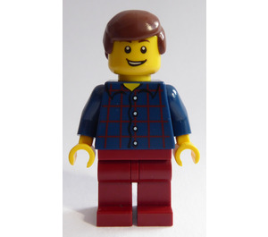 LEGO Vánoce Strom Muž s Plaid Košile Minifigurka