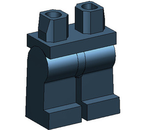 LEGO Chromschwarz Minifigure Hüften und Beine (73200 / 88584)