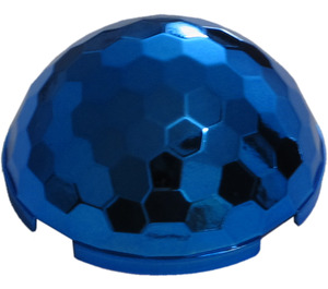 LEGO Bleu Chrome Hemisphere 4 x 4 avec Ripples (30208 / 71967)