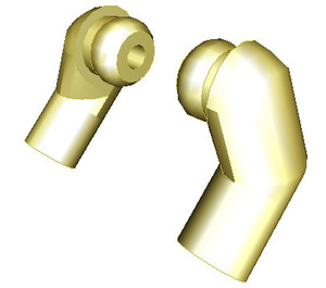 LEGO Chrome Gold Minifigure Arms (Left and Right Pair)
