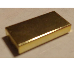 LEGO Chrome Gold Tile 1 x 2 with Groove (3069 / 30070)