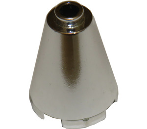 LEGO Chrome Silver Cone 2 x 2 x 2 (Open Stud) (3942 / 14918)