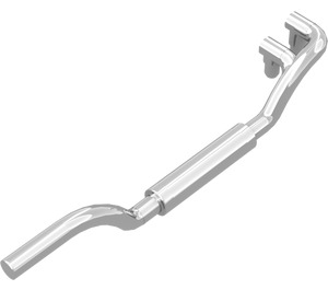 LEGO Argent Chromé Tuyau d'échappement Twin Inlet 11L Droite (4467 / 70969)