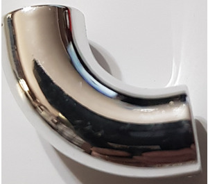 LEGO Chrome Silver Кръгъл Тухла Elbow 90 Degree Bend (25214)