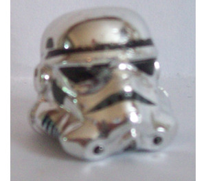 LEGO Chrom Silber Stormtrooper Helm mit Dotted Mund (30408 / 84468)