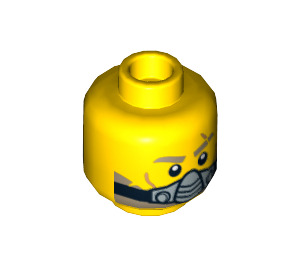 LEGO Chuck Stonebreaker Head (Recessed Solid Stud) (3626 / 13126)