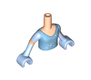 LEGO Cinderalla Torso met Licht Blauw Top en Gloves Patroon (92456)