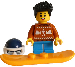 LEGO City Advent Calendar 2024 60436-1 Componente Day 1 - Snowboarder with Holiday Sweater