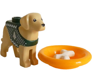 LEGO City Advent Calendar 2024 Set 60436-1 Subset Day 3 - Dog with Holiday Sweater, Bowl and Bone