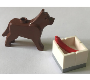 LEGO City Calendrier de l'Avent 2824-1 Subset Day 8 - Dog with Sausage and Bowl