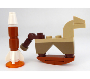 LEGO City Adventskalender 60352-1 Subset Day 18 - Rocking Horse and Toy Rocket