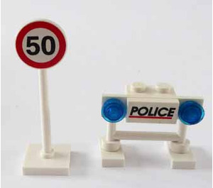 LEGO City Calendrier de l'Avent 7904-1 Subset Day 17 - Police Barricade and Speed Limit Sign