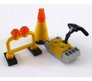LEGO City Calendrier de l'Avent 7904-1 Subset Day 3 - Traffic Cone, Barricade, Cement Finisher