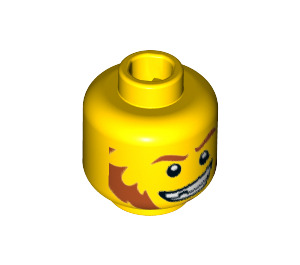 LEGO City Criminal Head (Recessed Solid Stud) (13623 / 99805)