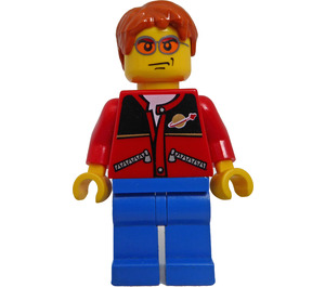 LEGO City man with red jacket with Classic Space logo Minifigure