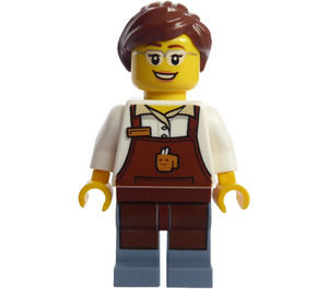 LEGO City Firkantet Coffee Hjørne Lady Minifigur