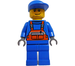 LEGO City worker mit Blau Deckel Minifigur