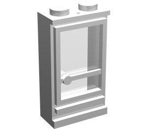 LEGO Classic Deur 1 x 2 x 3 Rechts met Gat en Fixed Glas