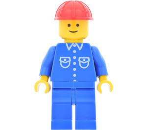 LEGO Classic Town Worker with Blue Shirt with 6 White Buttons Minifigure
