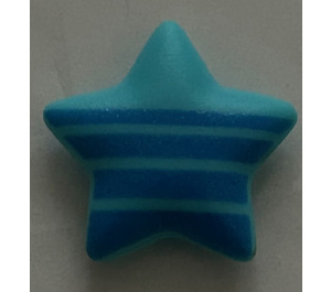 LEGO Clikits Star 2 x 2 with Pin with Blue Stripes (48036 / 48306)