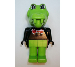 LEGO Clive Crocodile mit rot Bow Fabuland Figur