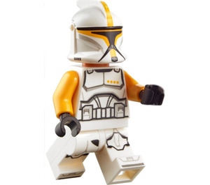 LEGO Clone Trooper Commander z Bright Światło Pomarańczowy Ramiona Minifigurka