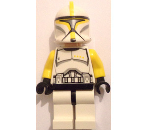 LEGO Clone Trooper Commander med Gul Vapen Minifigur