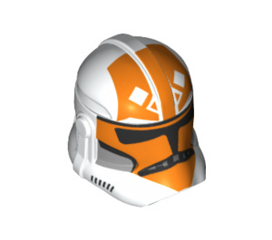 LEGO Clone Trooper Casque (Phase 2) avec Orange et Blanc (11217 / 68675)