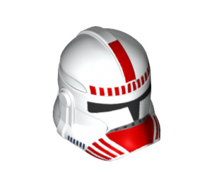 LEGO Clone Trooper Helmet (Phase 2) with Shock Trooper Red Pattern (11217 / 17140)