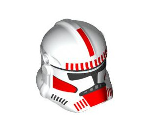 LEGO Clone Trooper Helmet with Holes with Coruscant Guard Red Markings (11217 / 104263)
