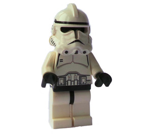 LEGO Clone Trooper Phase 2 met Zwart Hoofd en Dotted Helm Mond Minifiguur