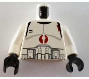 LEGO Clone Trooper jossa Tummanpunainen Emblems Vartalo (973 / 73403)