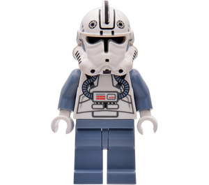 LEGO Clone V-Vinge Pilot med Sand Blå Armer og Ben med Svart Hode Minifigur