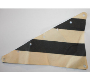 LEGO Cloth Sail Triangular 15 x 22 with Black Thick Stripes Pattern
