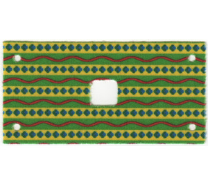 LEGO Cloth with Cutout in middle and 4 Holes on Corners (Elephant Saddle Protection), Decorated