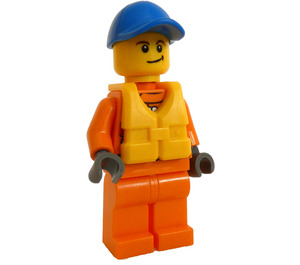 LEGO Coast Guard Man with Life Jacket and Blue Cap Minifigure