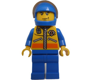 LEGO Kystvakt Pilot i Blå Drakt med Gul Jakke Minifigur