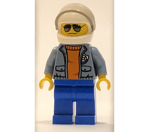 LEGO Kystvakt Pilot med Sand Blå Jakke Minifigur