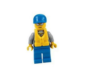 LEGO Pobřežní hlídka Rescuer s Záchranná vesta a Modrá Víčko Minifigurka