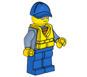 LEGO Guardia costera con Chaleco salvavidas y Azul Gorra - Hombre Minifigura