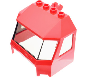LEGO Cockpit 6 x 4 x 3 mit Transparent Schwarz Glas (45406)