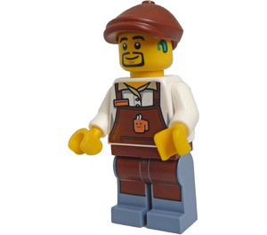 LEGO Coffee Shop Worker with Hearing Aid Minifigure