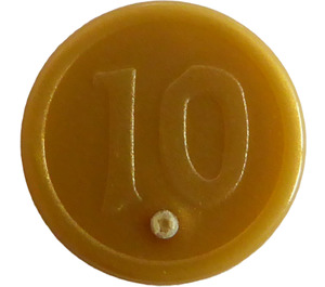 LEGO Coin with 10 (Stylized with Mark)