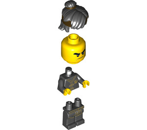 LEGO Cole Schwarz Training Gi mit oben Knot Minifigur