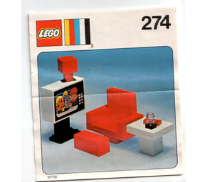 LEGO Colour TV et chair 274 Instructions