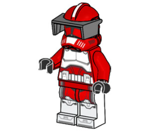 LEGO Commander Fox с Сив Козирка Минифигурка