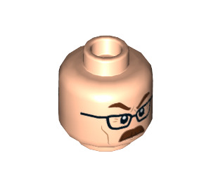 LEGO Commissioner Gordon with Brown Coat Minifigure Head (Recessed Solid Stud) (3626 / 55147)