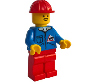 LEGO Community Worker med Moustache og Bulldozer Torso Minifigur